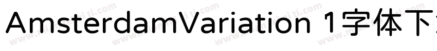 AmsterdamVariation 1字体下载字体转换